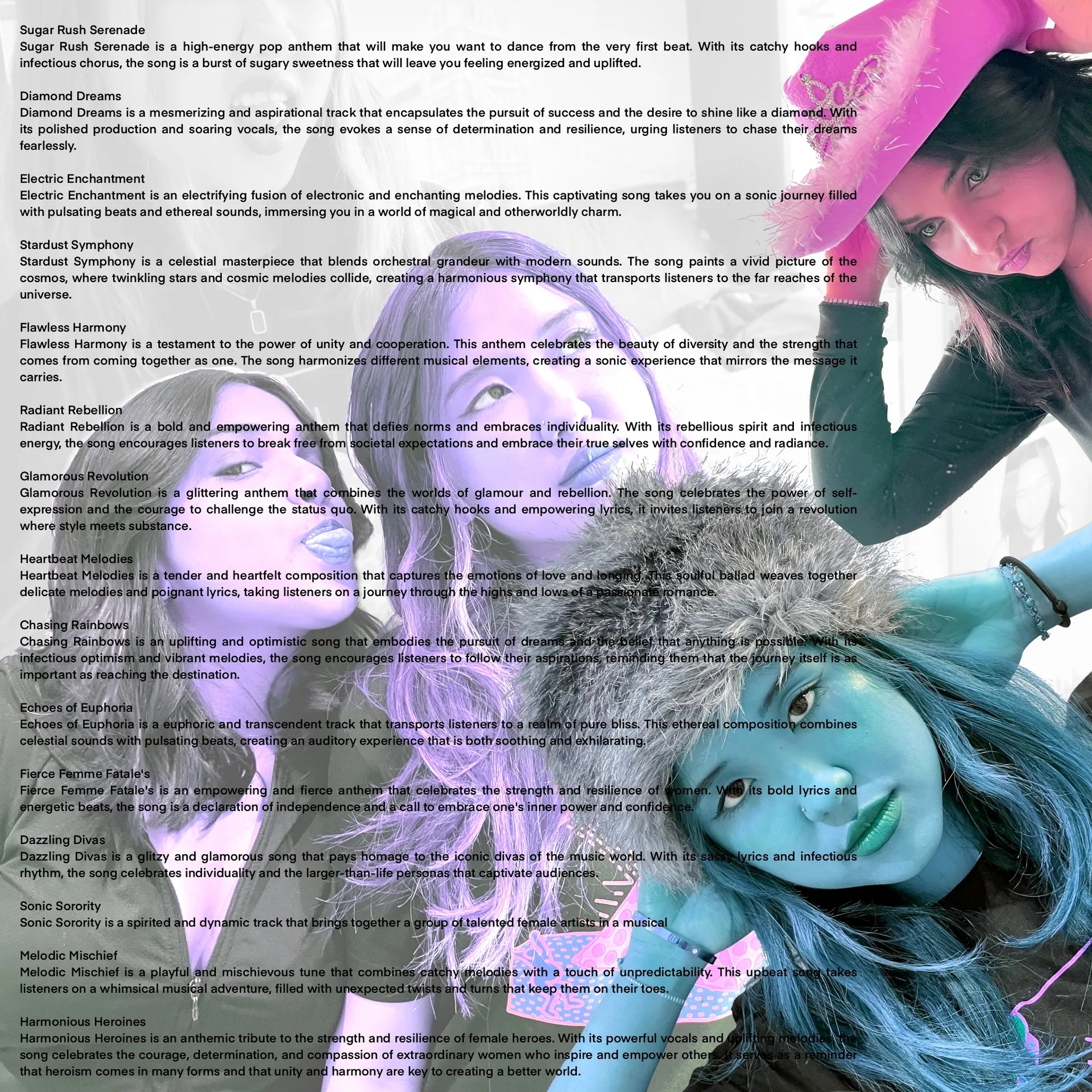 Alien invasion - inside cover - songs